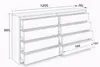 Bílá komoda se zásuvkami, 120 cm, 8 zásuvek, vhodná do Náhled obrázku produktu 3