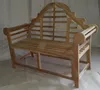 A wooden bench is shown in a studio setting against a light gray and white background. Produktbild-Vorschau