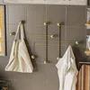 CALICOSY - Wandgarderobe mit 9 Haken aus goldfarbenem Produktbild-Vorschau 2