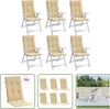 The Living Store Hochlehner-Auflagen 6 Stk. Melange Beige Produktbild-Vorschau 1