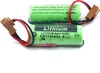 Two green lithium batteries with wires and connectors. Náhled obrázku produktu