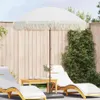 vidaXL Parasol plażowy szaro-biały 160 x 160 x 196 cm Podgląd zdjęcia produktu 1