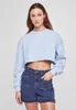 Urban Classics - Damen Cropped Flower Embroidery Terry Produktbild-Vorschau 1
