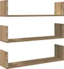 Three wooden shelves are displayed against a white background. Anteprima dell’immagine prodotto