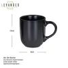 4er Set Steingut Tassen 300ml Schwarz Kaffeetasse Produktbild-Vorschau 2