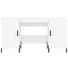 vidaXL Bureau blanc 140x50x75 cm bois composite Voir les images du produit 6