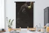 MuchoWow® Wandteppich Wandbehang Bison - Schwarz - Gold Produktbild-Vorschau 3