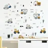 Wandsticker,Bagger Kran Muldenkipper Baum Wandaufkleber Produktbild-Vorschau 3