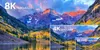 Collage showing different resolutions of a landscape image. Podgląd zdjęcia produktu