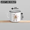 Trendation - Lustige Faultier Llama Grafik Emaille Tasse Produktbild-Vorschau 4