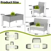 BIGZZIA Gartenmöbel-Set für den Außenbereich aus Rattan, Produktbild-Vorschau 6