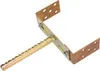 A metal bracket with a ribbed post, isolated on a white background. Produktbild-Vorschau