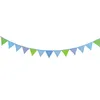 Goki -Flag en coton -Ligne bleu vert Voir les images du produit 2