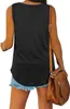 ASKSA Damen Bluse V-Ausschnitt Ärmellose Einfarbige T-Shirt Produktbild-Vorschau 4