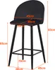 CLIPOP Barhocker 2er Set, Samt Bistrohocker mit Fußstütze, Produktbild-Vorschau 2
