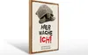 Holzschild Hinweis Schildkröte hier wache ich eigene Produktbild-Vorschau 1