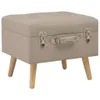 vidaXL Hocker mit Stauraum 40 cm Beige Stoff Produktbild-Vorschau 8