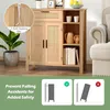KOMFOTTEU Credenza a 2 ante in rattan, credenza con Anteprima dell’immagine prodotto 3