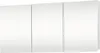 A white, three-door mirrored cabinet. Náhled obrázku produktu
