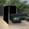 vidaXL Tenda laterale estensibile nera 120 x 600 cm Anteprima dell’immagine prodotto 3