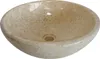 Aufsatzwaschbecken aus Marmor - Cremefarben - 40 cm - Produktbild-Vorschau 5