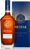 A bottle of Metaxa 12 Stars brandy and its accompanying gift box, presented against a white background. Produktbild-Vorschau