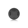 A black, circular sled is shown from a top-down perspective on a white background. Produktbild-Vorschau