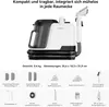 A product image showcasing a steam cleaner and its various attachments, with descriptive text and specifications. Anteprima dell’immagine prodotto