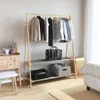 vidaXL Věšák na oděvy s policemi 132x45,5x150,5 cm Náhled obrázku produktu 1