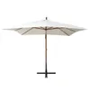 vidaXL Ampelschirm 300x300 cm Holzmast Weiß Produktbild-Vorschau 1