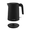 A black electric kettle and its base are shown against a white background. Náhled obrázku produktu