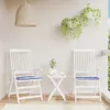 The Living Store Gartenstuhl-Kissen 2 Stk. Blau & Weiß Produktbild-Vorschau 1