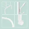 Portaabiti Relaxdays, doppia barra con rotelle e ripiani, A Anteprima dell’immagine prodotto 5