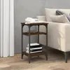 vidaXL Bočný stolík Brown Oak Optics 35x30x60 cm Materiál Náhľad obrázku produktu 2