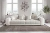 Big-Sofa XXL 306 cm Federkern Lounge Couch Kunstleder Weiß Produktbild-Vorschau 2