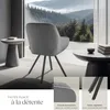 Chaise pivotante avec accoudoirs Snug en velours, Voir les images du produit 4