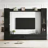Merax Hochglanze Wohnwand mit Acryltür, TV Schrank mit Produktbild-Vorschau 3
