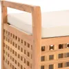 vidaXL Banc avec espace de rangement 49×48×49 cm Noyer Voir les images du produit 5