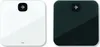 Two Fitbit Aria Air smart scales, one white and one black, are shown side-by-side on a white background. Produktbild-Vorschau