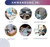 Collage of images showing different applications of a product in various settings. Produktbild-Vorschau