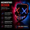 LED Grusel Maske rot & blau Mix - wie aus Purge steuerbar, Produktbild-Vorschau 3