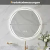 Specchio da bagno illuminato COSTWAY, diametro 50 cm, Anteprima dell’immagine prodotto 3