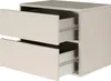 A two-drawer nightstand with the drawers partially open, showing the interior and drawer slides. Náhľad obrázku produktu