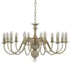 vidaXL Lampadario bianco antico 12 prese E14 Anteprima dell’immagine prodotto 1