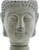 GASPER Zement Buddha Kopf Pflanzgefäß Grau gewaschen 17 cm Produktbild-Vorschau 2