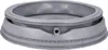 A gray washing machine door seal is shown against a white background. Produktbild-Vorschau
