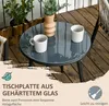 Outsunny 3tlg. Gartenmöbel Set, Garten-Bistroset inkl. 1 Produktbild-Vorschau 5