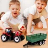 Malplay Roter Traktor Spielzeug mit Abnehmbarem Anhänger, Produktbild-Vorschau 3