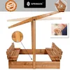 Springos® Pieskovisko so strieškou 120x120 cm Pieskovisko z Náhľad obrázku produktu 5