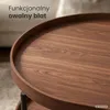 Stolik kawowy loftowy CORTADO 90 cm owalny z półką orzech Podgląd zdjęcia produktu 4